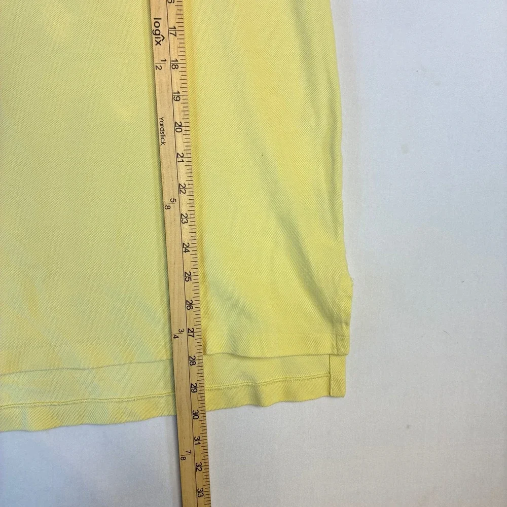 Polo Ralph Lauren Mens Yellow Tall Long Sleeve Polo Shirt Classic Fit LT GL‎